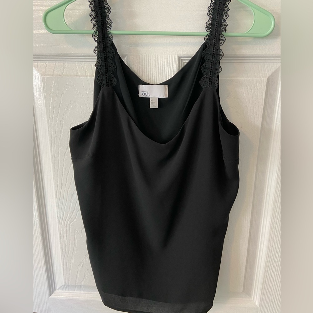 Black Lacey strap blouse, size medium from Nordstrom rack